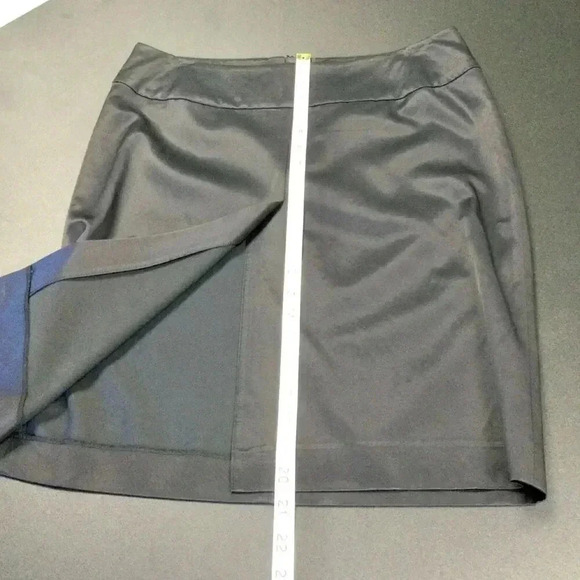 French Connection Womens Black Stretch Flat Front Slit A-Line Mini Skirt Size 6 - Picture 4 of 7